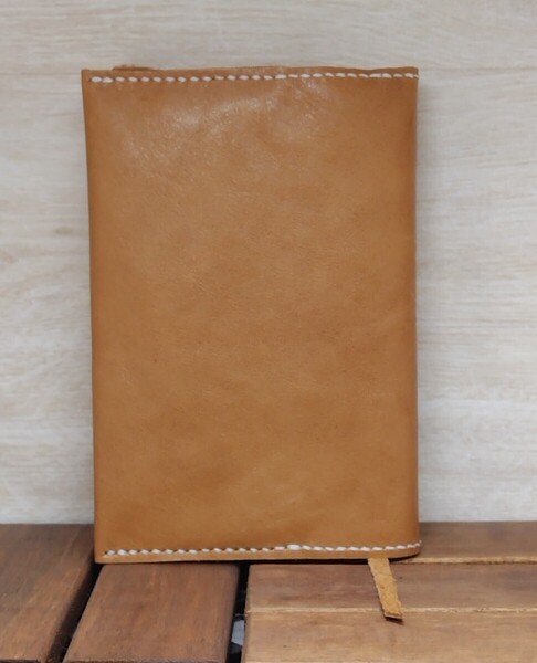 ブックカバー 文庫本サイズ 本革 レザー ブラウン ハンドメイド