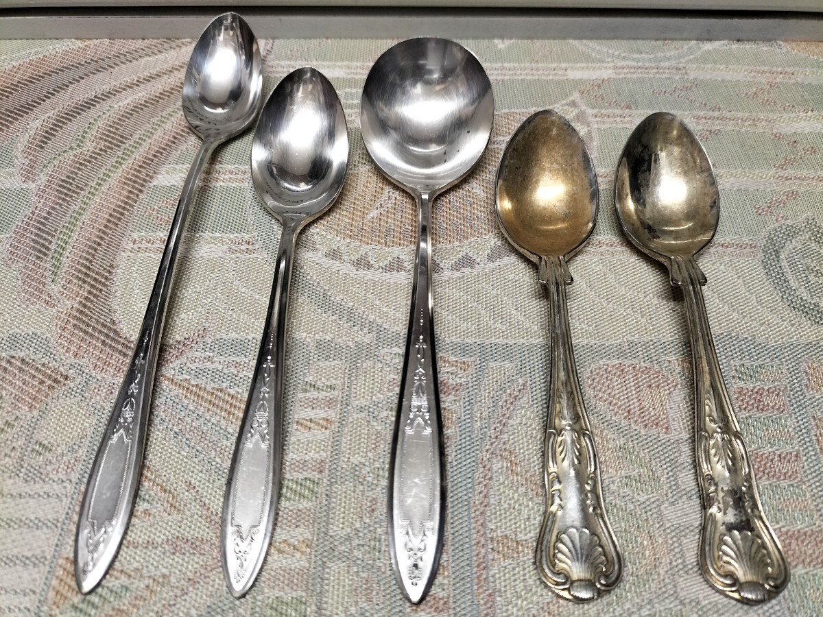 純銀・銀製 silver 950刻印 明治金工 輸出品 スプーン・茶匙 6