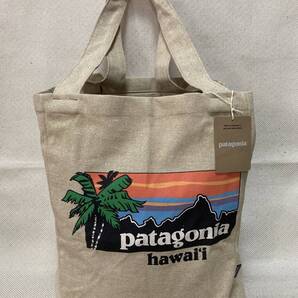 新作! パタゴニア ハワイ限定 パームツリーP-6ロゴ トートバッグ サンドベージュ グラフィックロゴ Patagonia Hawaii Honolulu