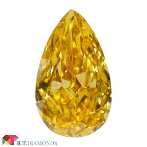 FANCY VIVID YELLOW ORANGE 0.091ct PS/RT3135/CGL