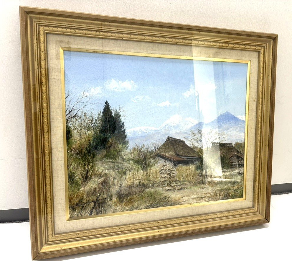 風景画 painterTMK 真筆 油絵風景画「命の芽吹」 インテリア