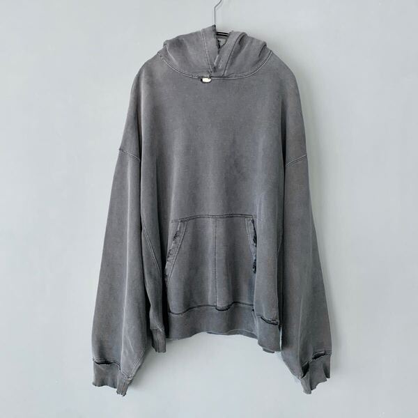 Remi Relief ヴィンテージ加工スウェットパーカー レミレリーフ L スフェードブラック ダメージ加工 vintage processed