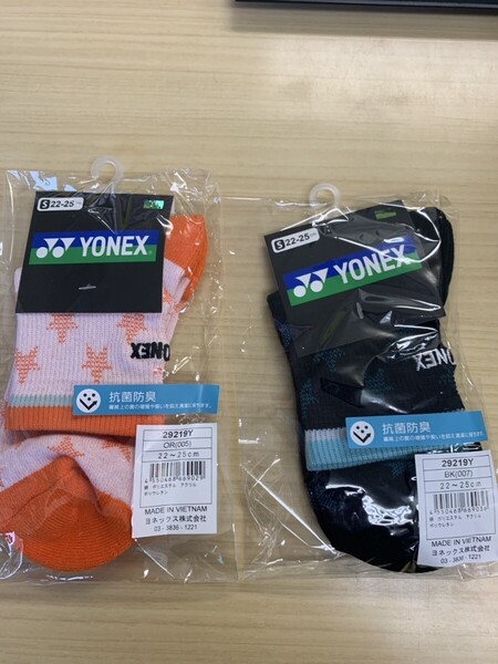 【YONEX 29219Y ソックス 22-25】YONEX(ヨネックス) ソックス 2足セット カラー(005)/(007) 新品未使用 ウィメン靴下 バドミントンテニス