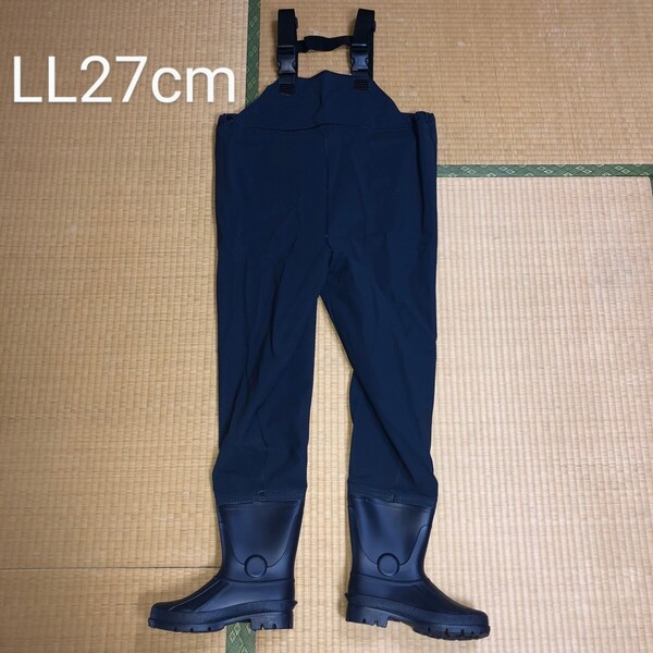 新品未使用 送料込み メンズ レディース 胴付き長靴 ウエーダー WADER LL27cm ネイビー
