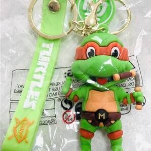 新品★忍者 タートルズ ミニ フィギュア ストラップ キーホルダー ミケランジェロ★Ninja Turtles★匿名 送料無料