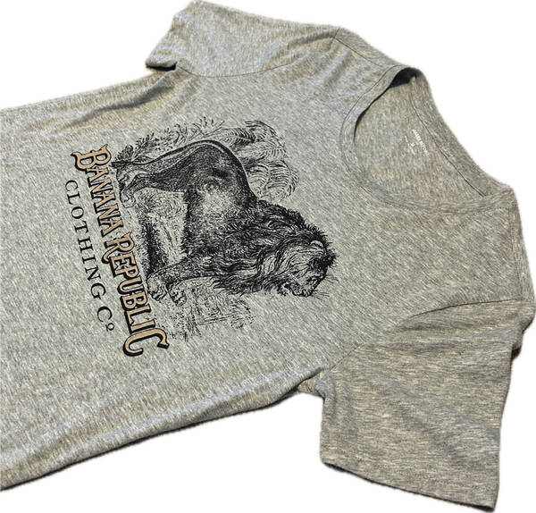 ◆即決送料込み◆バナナリパブリックアニマルプリントTシャツMライオン◆古着サファリバナリパギャップ復刻ビンテージヴィンテージ