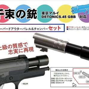 GUARDER 東京マルイ ガスブロ―バック 千束の銃/デトニクス用 テーパード スティールアウターバレルセット
