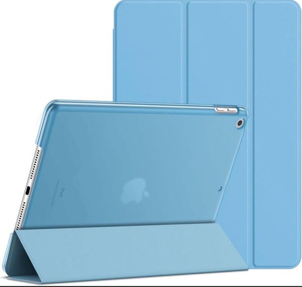 i26 JEDirect iPad 9/8/7 ケース (10.2インチ 2021/2020/2019モデル 三つ折りスタンド 耐衝撃オートウェイクアップ/スリープ機能 (ブルー)