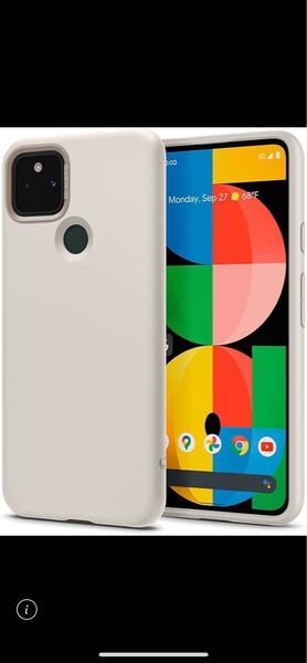 h298 Google Pixel 5a ケース Color Brick ソフトTPU PC ケース 耐衝撃性 米軍MIL規格 指紋認証 薄型 軽量 ワイヤレス充電 (クリーム)