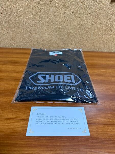 SHOEI株主優待 ブランドロゴ Tシャツ ブラック Lサイズ 新品
