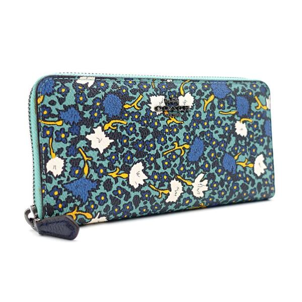 未使用 COACH コーチ フローラル プリント アコーディオンジップ 長財布 57691 レディース ウォレット ヤンキー