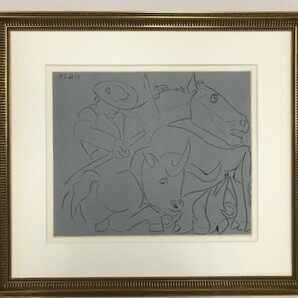 【特価】 ≪ パブロ・ピカソ ≫ LINOLEUM-CUTS【リノカット版画】 THE BROKEN LANCE 1962年 PABLO PICASSO
