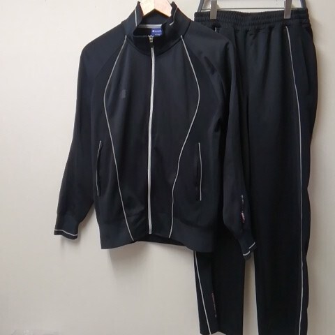 ★【古着】 Champion(チャンピオン) ジャージ上下 黒 サイズS