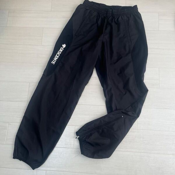 デサント DESCENTE 黒 ナイロンパンツ スポーツウェア シャカシャカ ジャージ M ブラック ウェストゴム 7228FH
