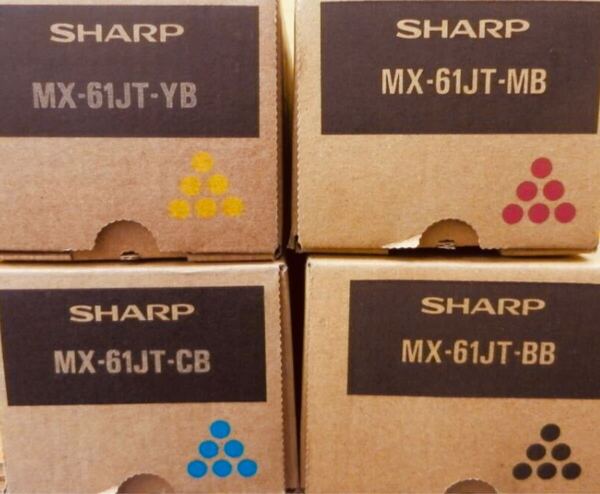 即決 送料無料 【新品】シャープ シャープ SHARP 純正トナー MX-61JT BB YB CB MB 4本セット 未使用品純正 1