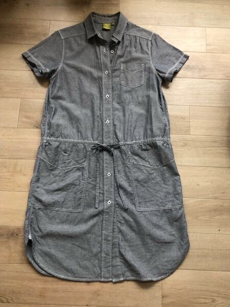 AIGLEダンガリーシャツワンピースMサイズ 半袖