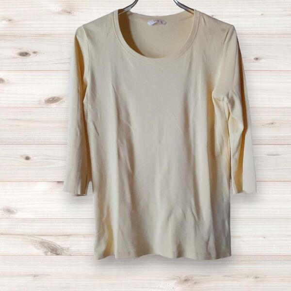 A0590 エクストラファインコットン ユニクロ Tシャツ 長袖 ロンT (L)