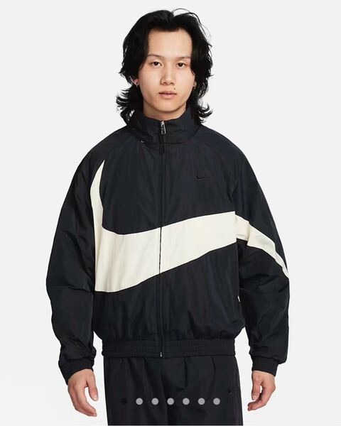 新品未使用 ナイキメンズ ビッグスウッシュ ウーブンジャケット ブラック 2XL