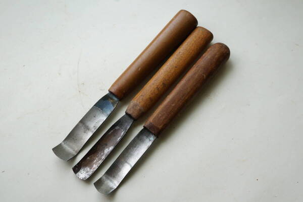 2406_3【送料無料】彫刻刀 丸鑿 3本セット japanese carpenter chisel nomi