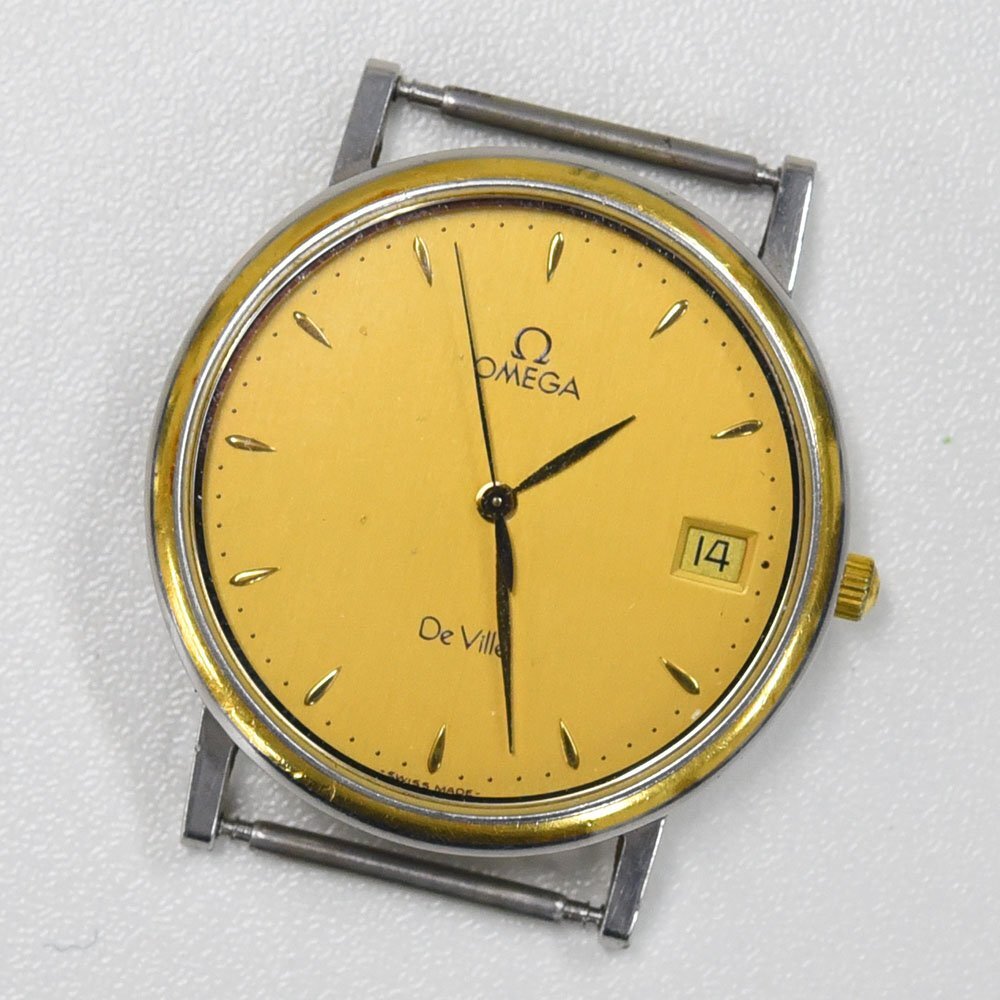 29500円 オメガ 紳士用クォーツ腕時計 デ・ヴィル 中古品 ベルト