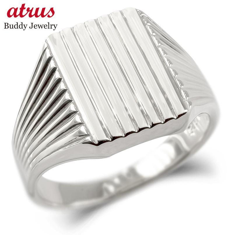 シルバー リング メンズ 印台 指輪 シグネットリング sv925 地金 ピンキ