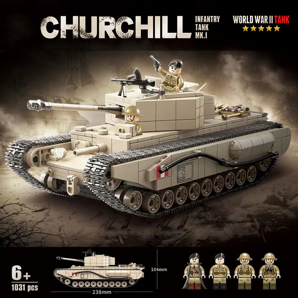 イギリス軍 チャーチル Mk.Ⅳ 歩兵戦車 レゴ互換 ミリタリー 兵器