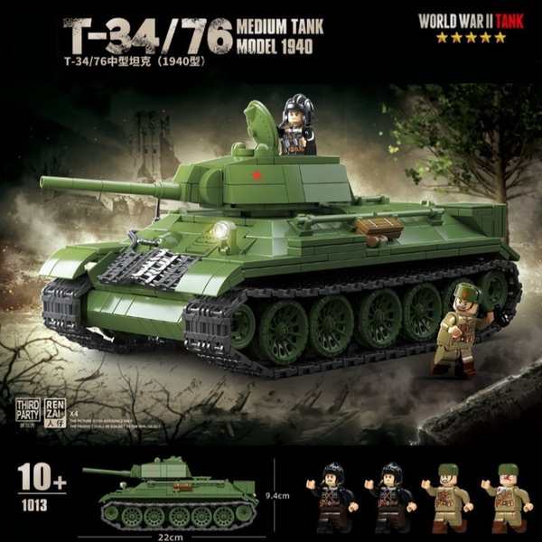 ソ連軍 T-34/76 中戦車 (1940年型) レゴ互換 ミリタリー 兵器 ソビエト連邦軍