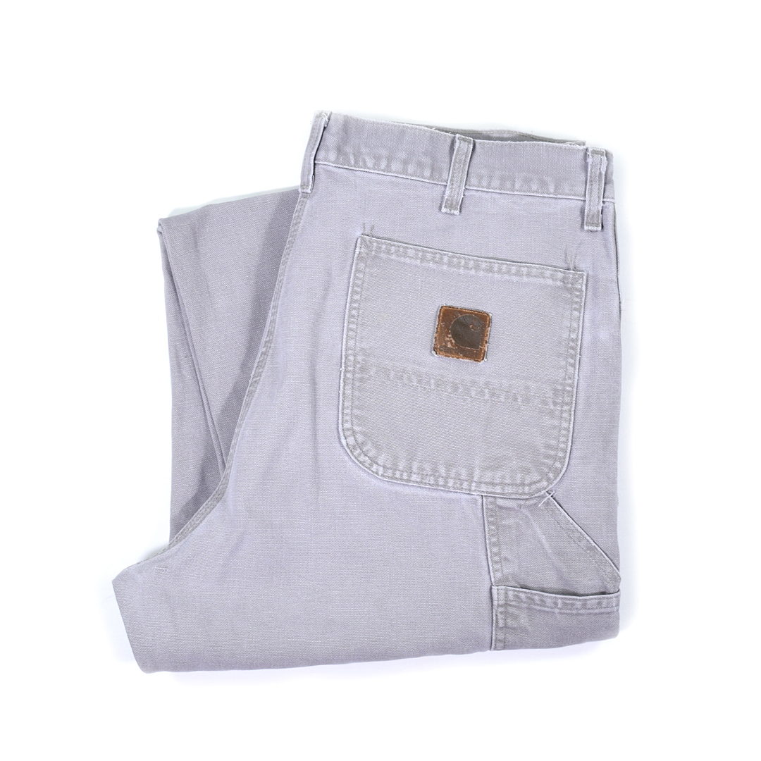 Carhartt ペインターパンツ ペンキ 汚れ ボロ 雰囲気 PTB グレー 最旬トレンドパンツ Carhartt ペインターパンツ ペンキ 汚れ