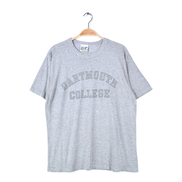 【送料無料】90s ダートマス USA製 ヴィンテージTシャツ カレッジ アーチロゴ 霜降りグレー DARTMOUTH メンズL相当 古着 @BZ0362