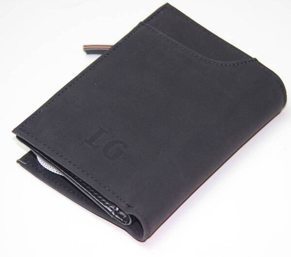 【父の日応援タイムセール】【送料込み】【期間限定】【新品】【税込み】ヴィンテージ調特殊合成皮革☆縦型モデル☆ショートウォレット 黒