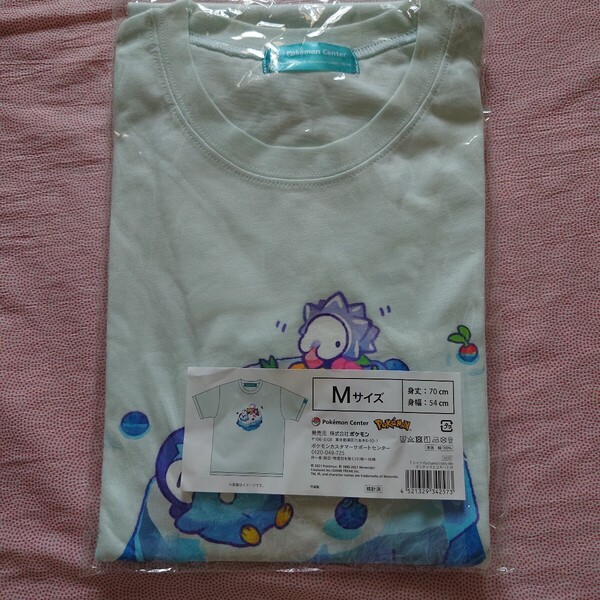 送料込 ポッチャマ ユキハミ Tシャツ 未開封未使用 ポケセン ブルー Mサイズ ポケモン
