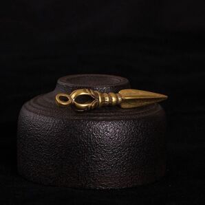 送料無料 「密教法具 寺院用仏具」真言宗 金剛杵 五鈷杵 仏教芸術品 銅製 磨き仕上げ リング