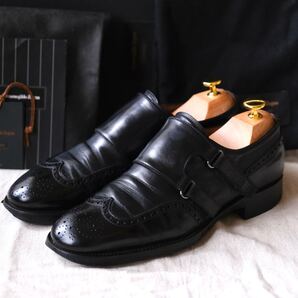 Ermenegildo Zegna coutureベルクロダブルモンク黒6E