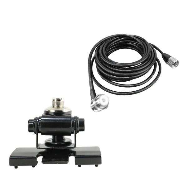 【匿名発送・送料無料】ハッチバック/トランクリッドアンテナ基台(ブラック) RG58(3D-2V相当)MJL-MP接栓付 同軸ケーブル5m