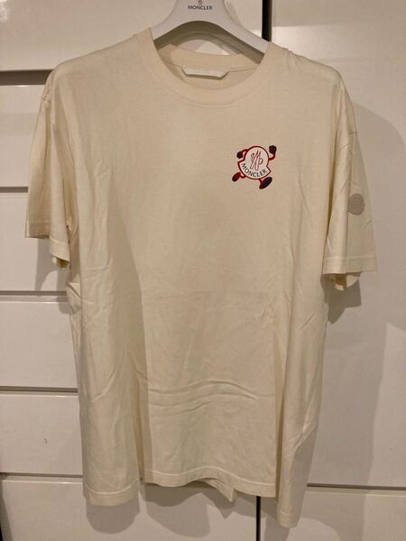 激安美品 サイズXL】モンクレール MONCLER 半袖Tシャツ アイボリー