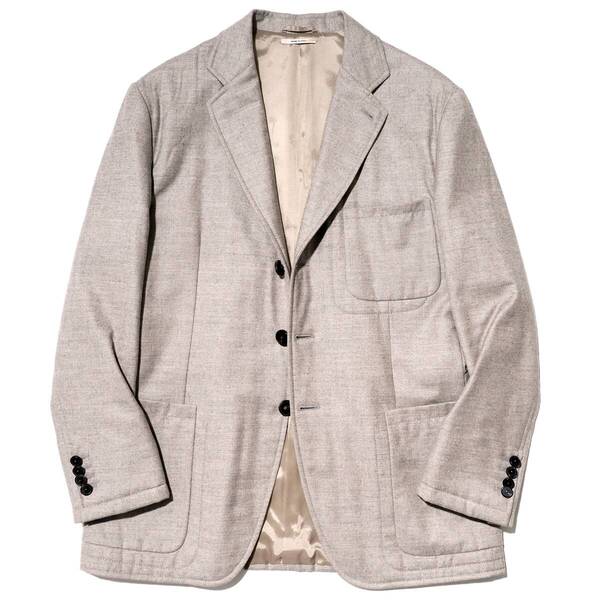 比類なき高級感◎頂点のカシミヤ100%◎110万「HERMES/エルメス」コレクション品◎中綿 ドローコード付き テーラードジャケット 52 XL~