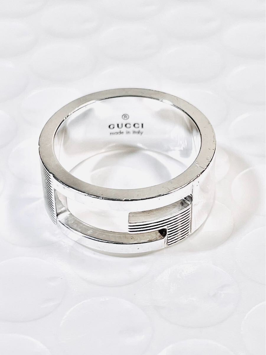 【超美品】GUCCI Gリング（実寸10号）指輪 男女兼用 シルバー925 指輪 リング Ag925 GGロゴ 10号 シルバー（2024/08/07買取