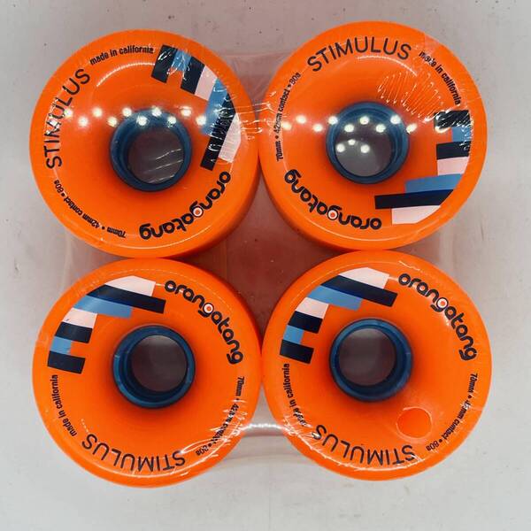 新品 ORANGATANG オランガタン 70mm 80Aソフトウィール ローデッドボード クルーザー ロンスケート サーフスケート YOW対応 オレンジ色