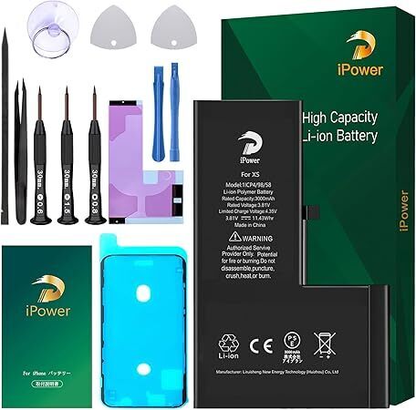 iPower for iPhone XS バッテリー 互換 大容量 3000mAh 12.8%増量 3.81V 日本語説明書 PSE証明書 適用A1920/A2097/A2098/A2099A2100 0428
