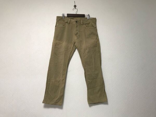 本物ディーゼルDIESELコットンチノワークパンツメンズサーフアメカジミリタリーストリートスケーターワークベージュ28Sルーマニア製