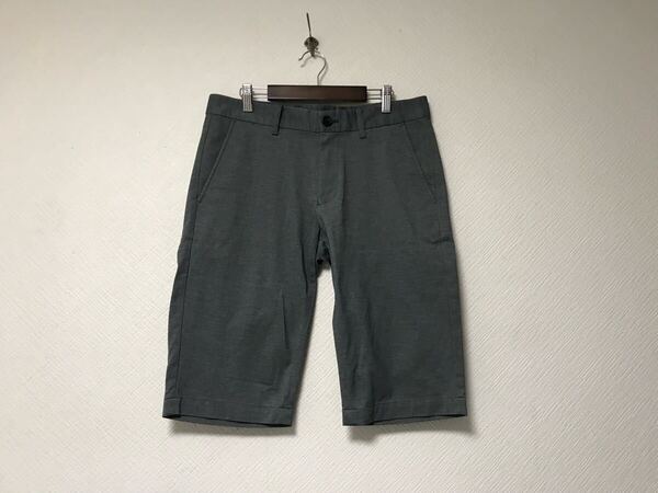 本物バーバリーブラックレーベルBURBERRY BLACKLABELコットンポリジャージスラックスハーフショートパンツミリタリースーツメンズグレー76S