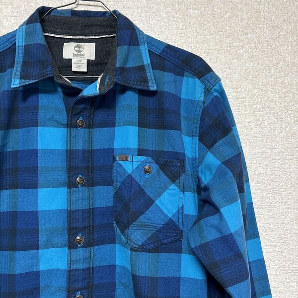 Timberland ティンバーランド バッファローチェック 長袖シャツ チェックシャツ メンズSサイズ