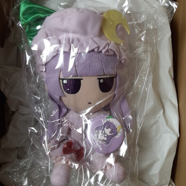 未開封 Gift 東方ぬいぐるみシリーズ75 パチュリー・ノーレッジ(香霖堂ver.)ふもふもぱちぇ。こうりんどうばーじょん。 特典付 缶バッチ