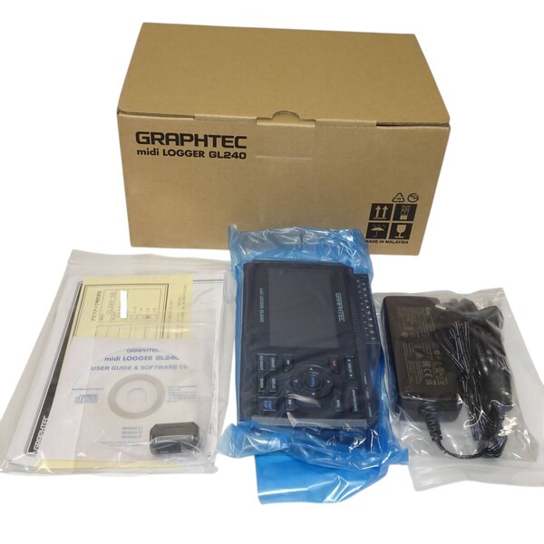 送料無料 GRAPHTEC midi LOGGER GL240-SD グラフテック データロガー 絶縁多チャンネルハンディロガー 新品・未使用 (SDメモリカード付)