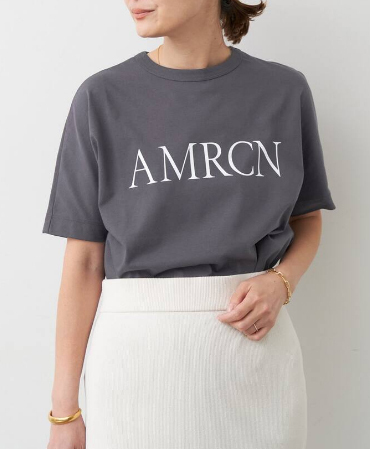 Deuxieme Classe【AMERICANA/アメリカーナ】AMRCN Tシャツ ブラック