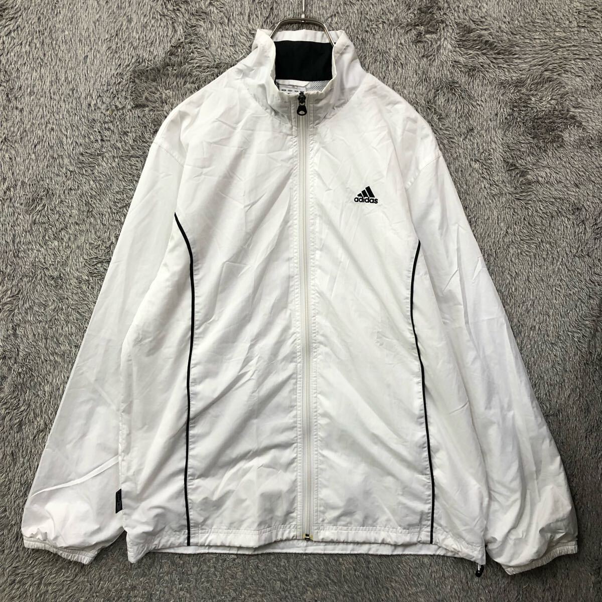 adidas - アディダス　白 ウインドブレーカー　L アディダス WIND. RDY ハイパーグラム ウインドブレーカー