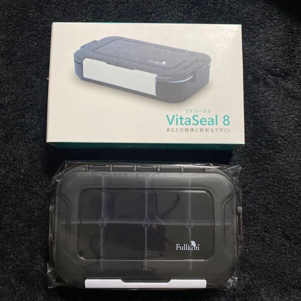 704a1726☆ Fullicon 「VitaSeal 8」 ピルケース 大容量 1週間 薬ケース 密閉 防湿 大きめ 大きい 特大 ゴムパッキン付き 薬入れ