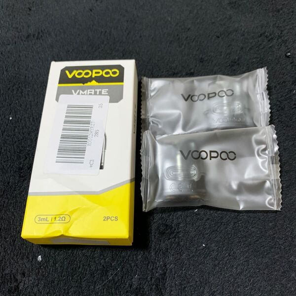 704t2123☆ VOOPOO VMATE PODカートリッジV2 0.7Ω/1.2Ω(3.0ml)ブープー 交換用PODポッド カートリッジ 2個入り