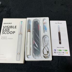 704t2318☆ rahuko 耳かき カメラ ワイヤレス イヤースコープ 耳掃除 ライト付き耳かき 無線WIFI接続 専用APP 極細レンズ3.5mm