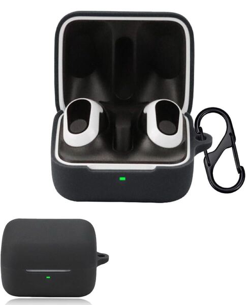 704a1731☆ For INZONE Buds: WF-G700N ケース シリコン 専用 収納カバー 全面保護 充電便利 カラビナ 紛失防止 滑り止め
